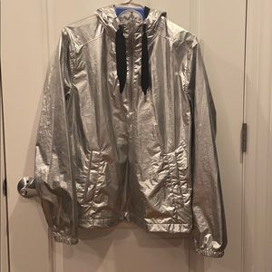 Silver windbreaker